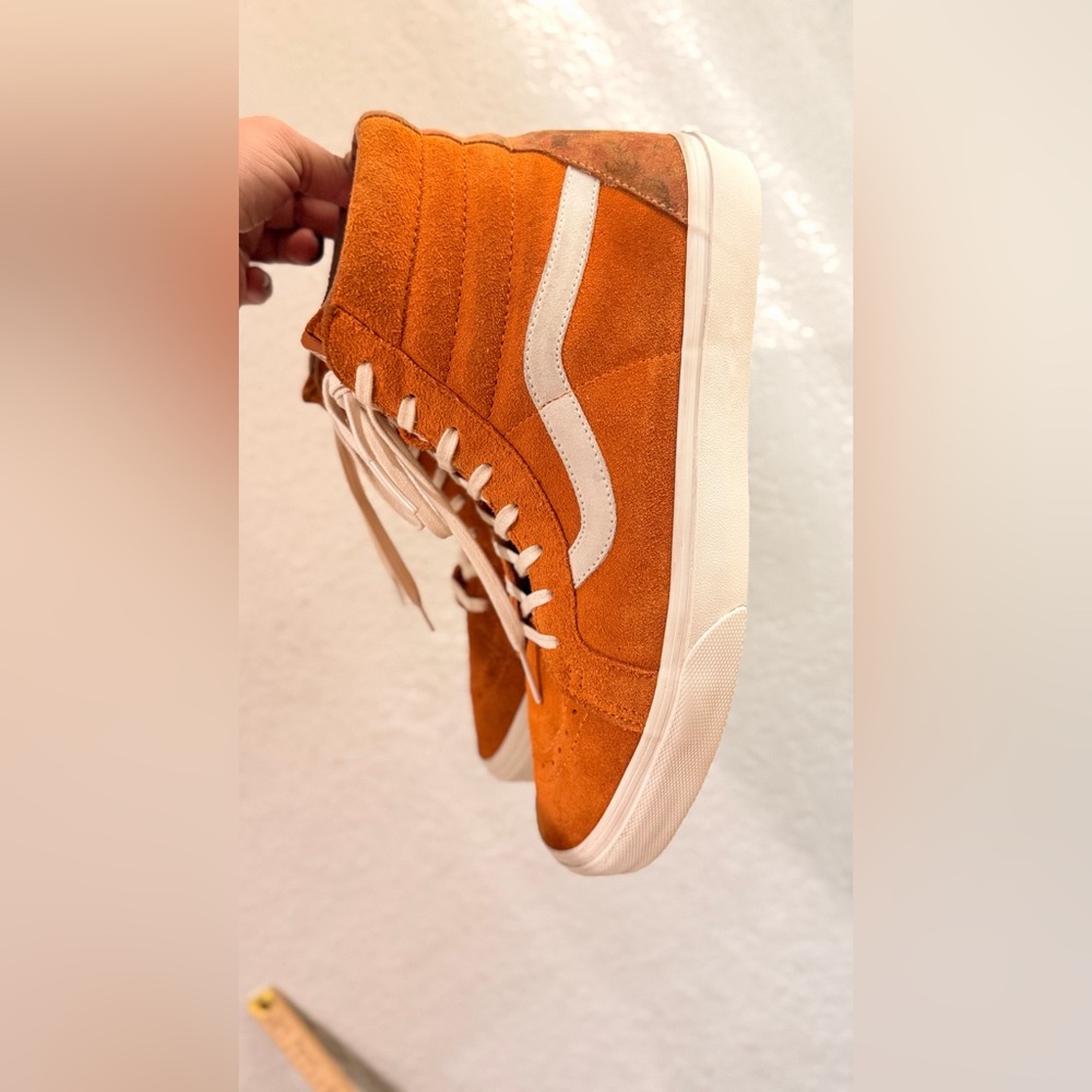 Vans Sk8-Hi 'Desert Sun' Orange White Suede Canvas Men's 10 skate - Picture 3 of 11